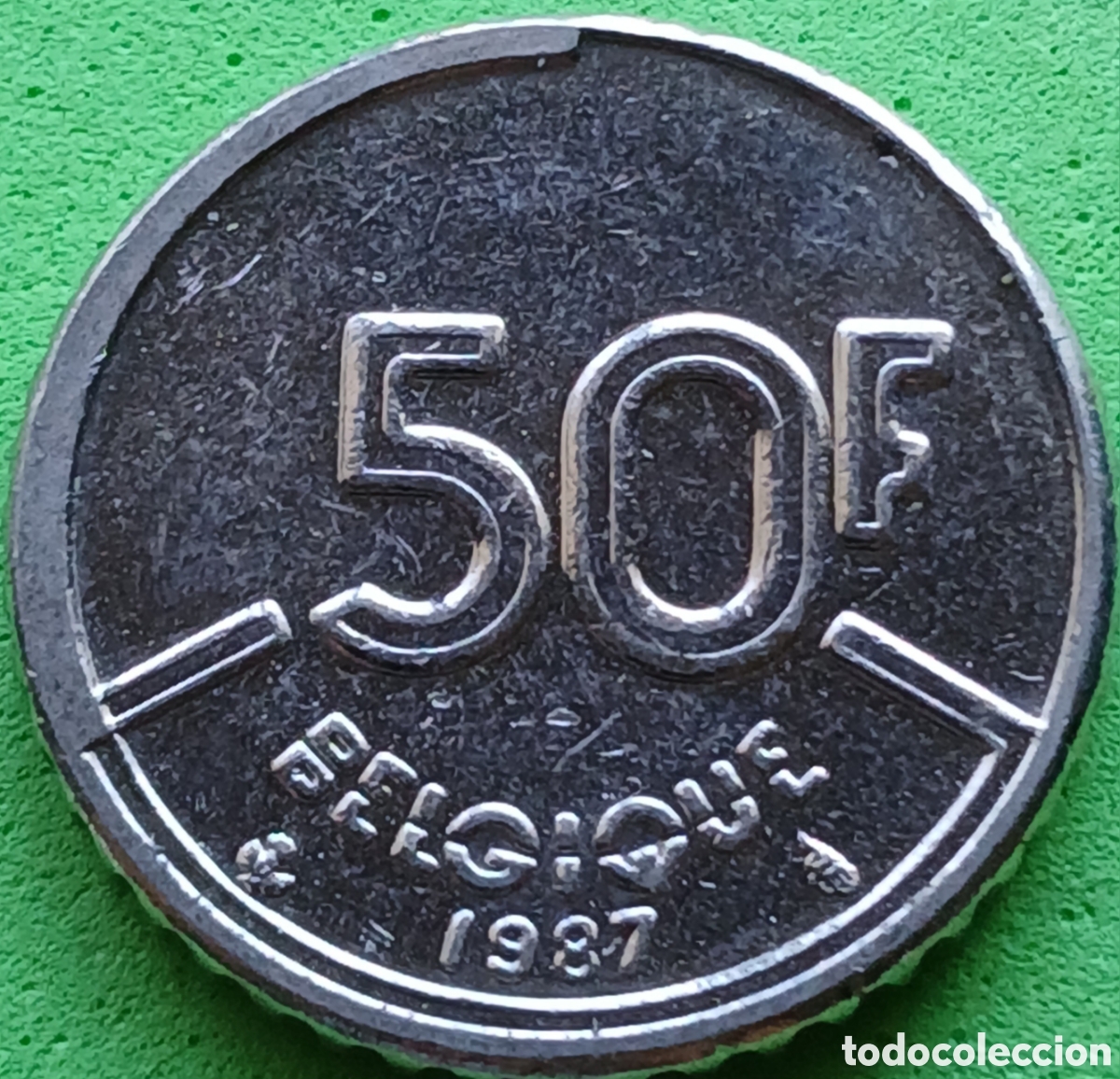 Monedas antiguas de Europa: B&eacute;lgica 50 francos 1987 km#168 Belgique