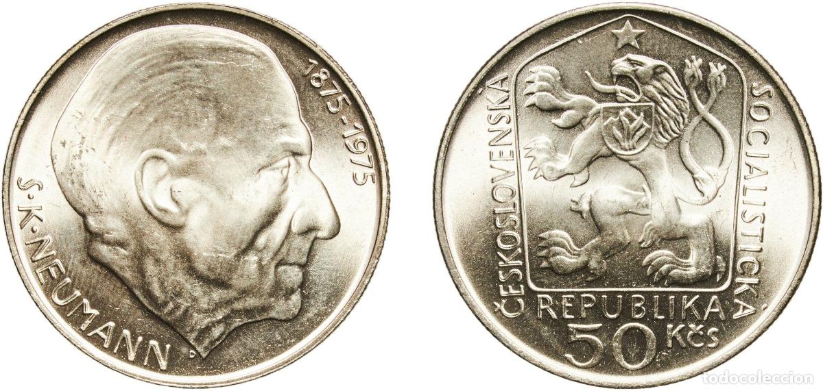 Monedas antiguas de Europa: Czechoslovakia Socialist Republic 1975 50 Korun (Stanislav Kostka Neumann) Silver (.700) (55000) 13