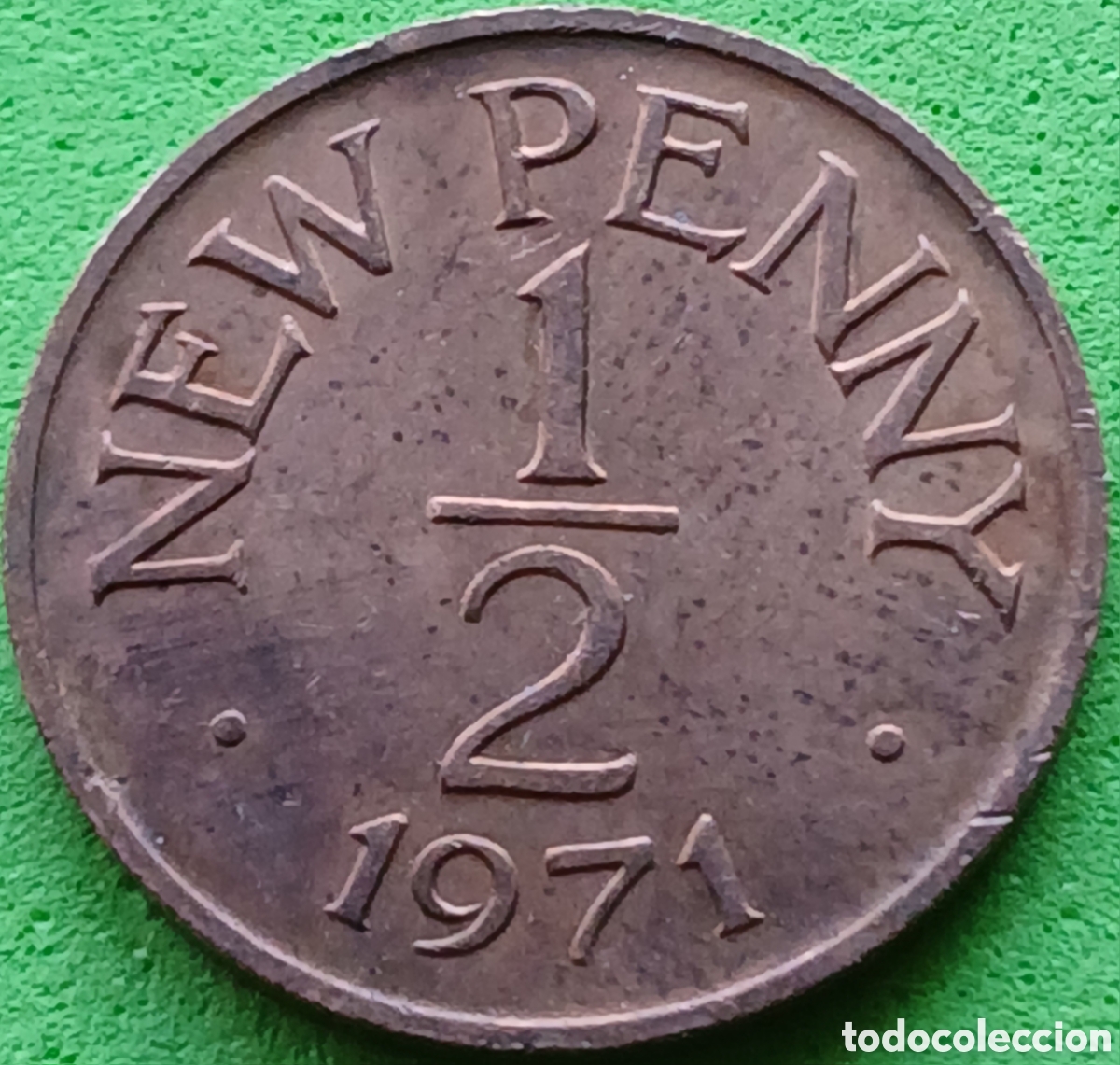 Old Coins of Europe: Guernsey &frac12; new penny 1971 km#20