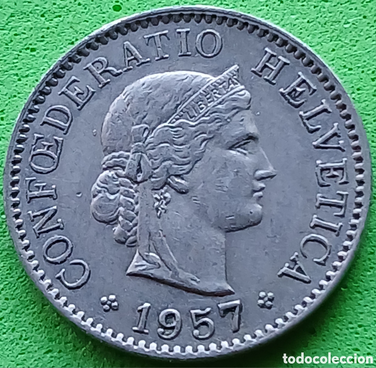 Monedas antiguas de Europa: Suiza 5 c&eacute;ntimos 1957 km#26