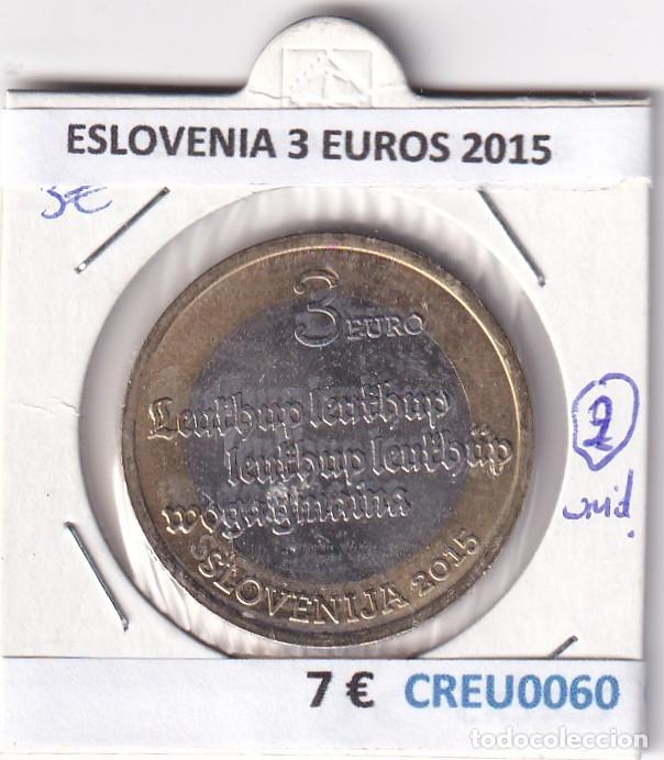 Monedas antiguas de Europa: CREU0060 MONEDA ESLOVENIA 3 EUROS 2015
