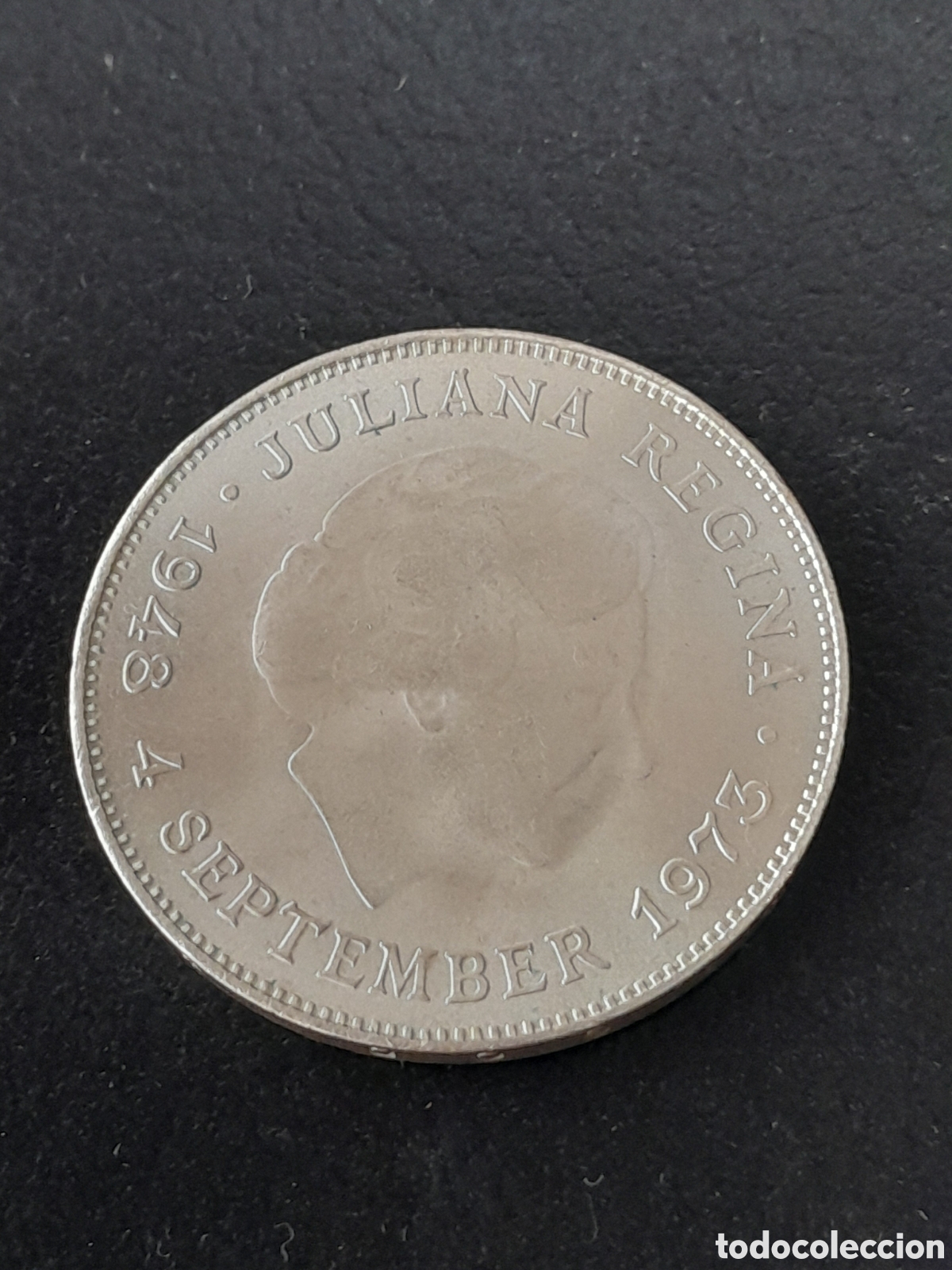 Monedas antiguas de Europa: Paises bajos 1973,moneda 10 gulden plata 720, silver coin