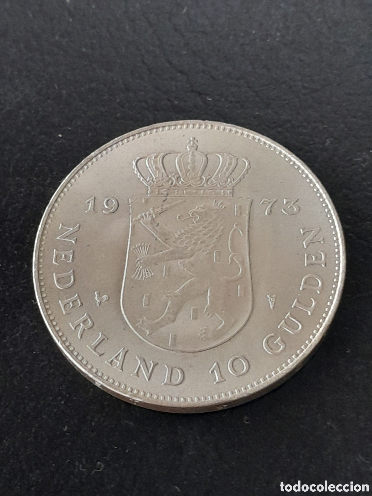 Monedas antiguas de Europa: Paises bajos 1973,moneda 10 gulden plata 720, silver coin