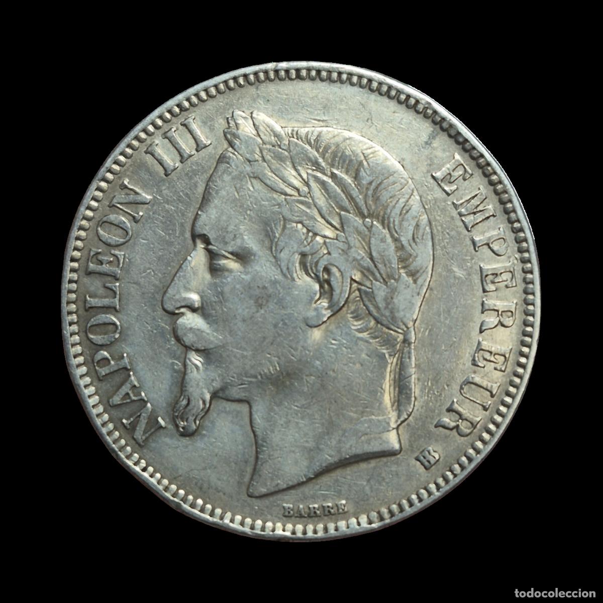 Monedas antiguas de Europa: NT/ FRANCIA 5 FRANCOS 1869 BB (M1422)