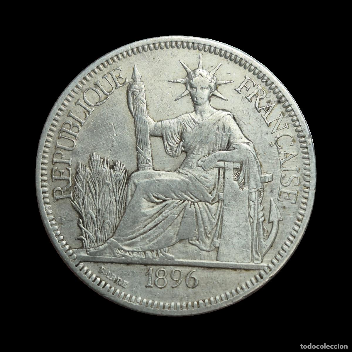 Monedas antiguas de Europa: NT/ INDOCHINA FRANCESA 1 PIASTRA 1896 (M1439)