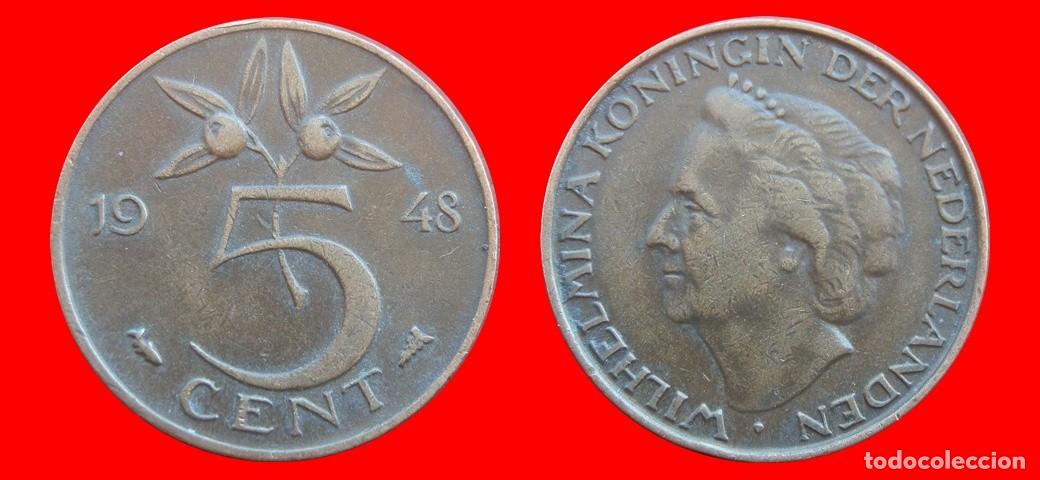 Monedas antiguas de Europa: 5 CENTIMOS CENTS CENTAVOS 1948 HOLANDA PAISES BAJOS-152119