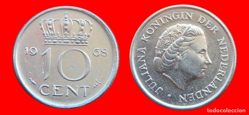 Monedas antiguas de Europa: 10 CENTIMOS CENTS CENTAVOS 1968 HOLANDA PAISES BAJOS-152124
