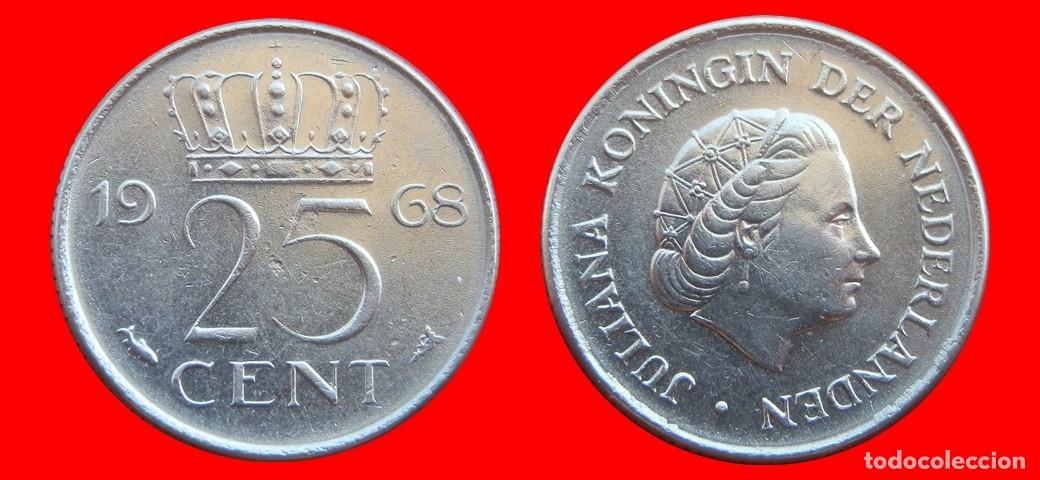 Monedas antiguas de Europa: 25 CENTIMOS CENTS CENTAVOS 1968 HOLANDA PAISES BAJOS-152128