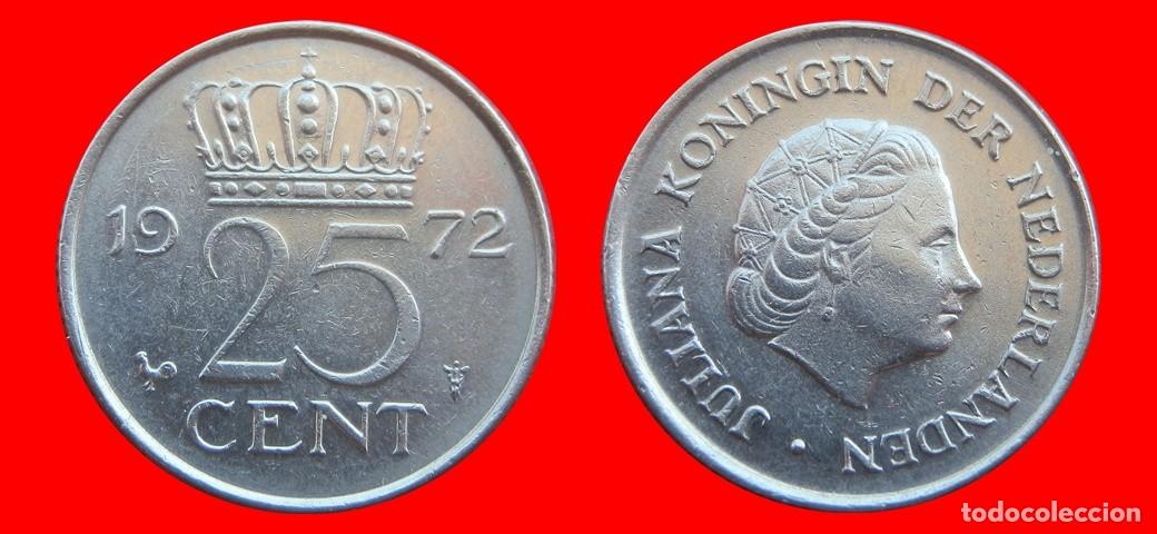 Monedas antiguas de Europa: 25 CENTIMOS CENTS CENTAVOS 1972 HOLANDA PAISES BAJOS-152129
