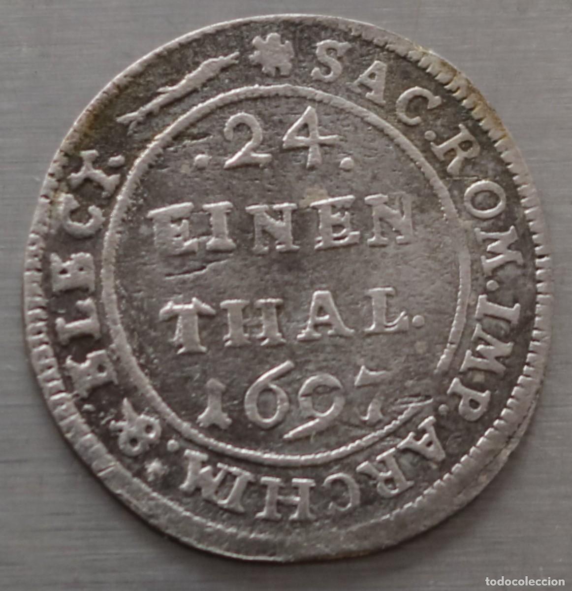 Monedas antiguas de Europa: 1/24 DE THALER 1697 SAJONIA