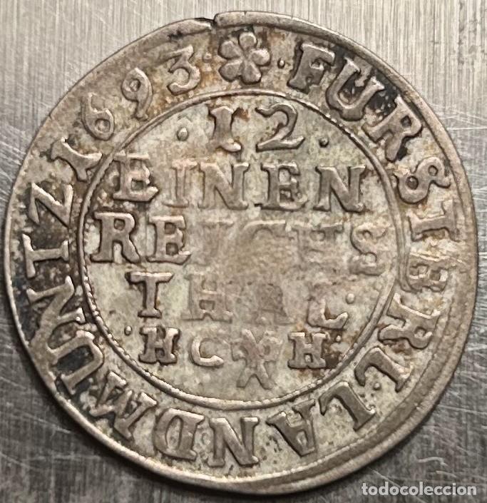 Monedas antiguas de Europa: 1/12 DE THALER 1693 BRUNSWICK-WOLFENBUTTEL