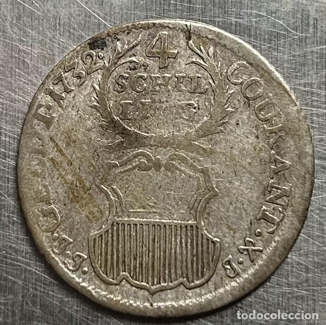 Monedas antiguas de Europa: 4 CHELINES 1732 LUBECK