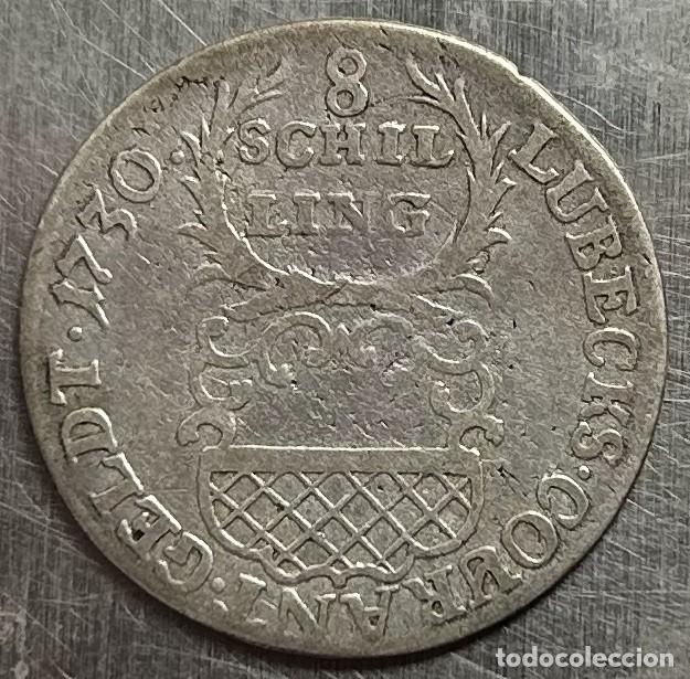 Monedas antiguas de Europa: 8 CHELINES 1730 LUBECK