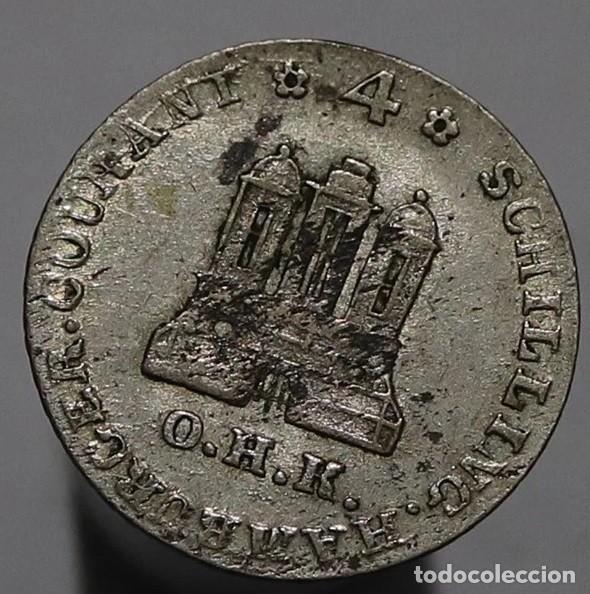 Monedas antiguas de Europa: 4 CHELINES 1797 HAMBURGO