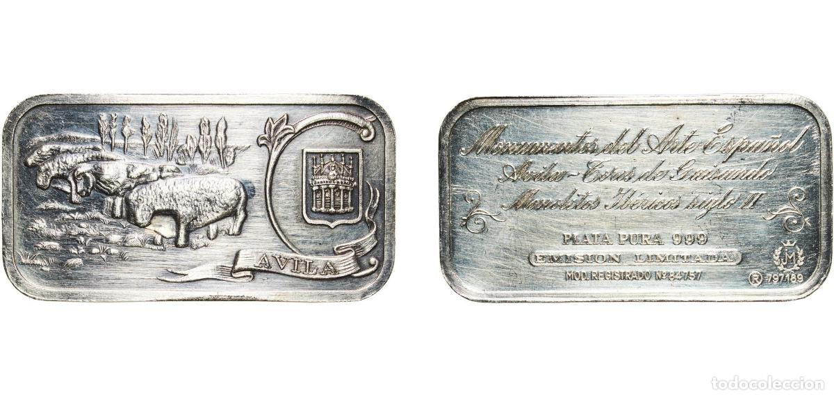 Monedas antiguas de Europa: Spain Kingdom ND Ingot - AVILA Silver (.999) 26.29g AU