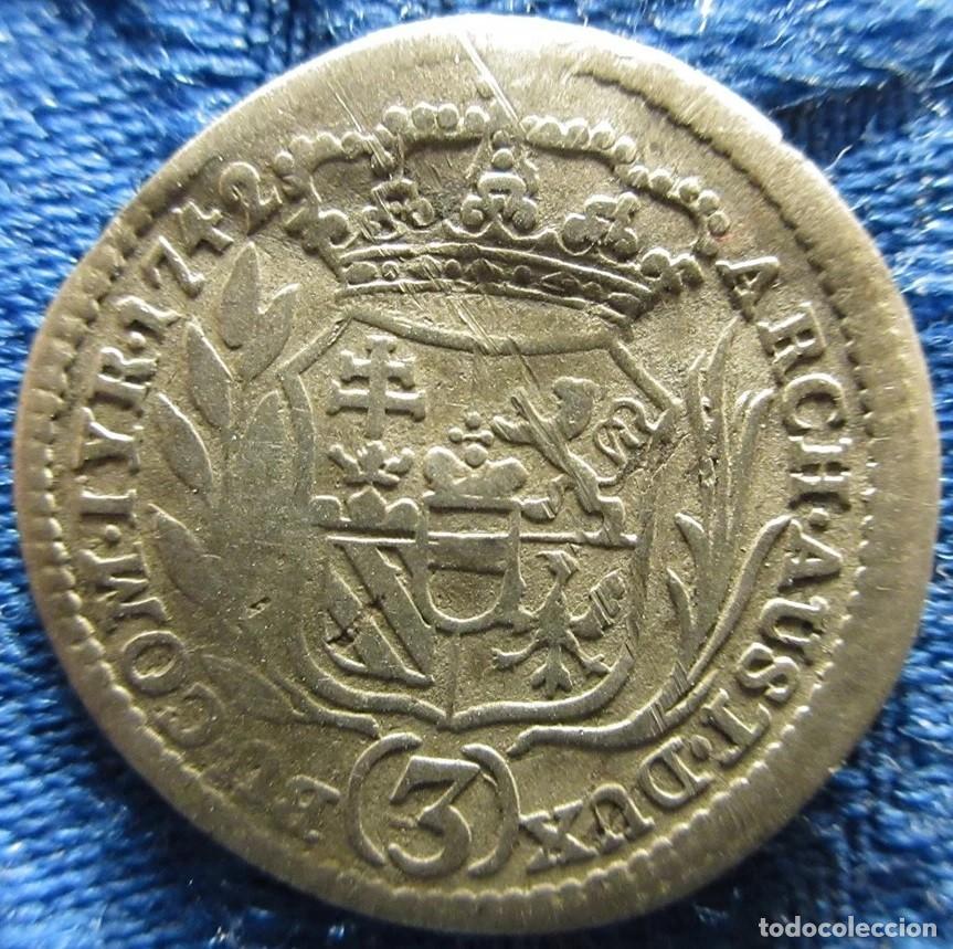 Monedas antiguas de Europa: 3 KREUZER 1742 AUSTRIA