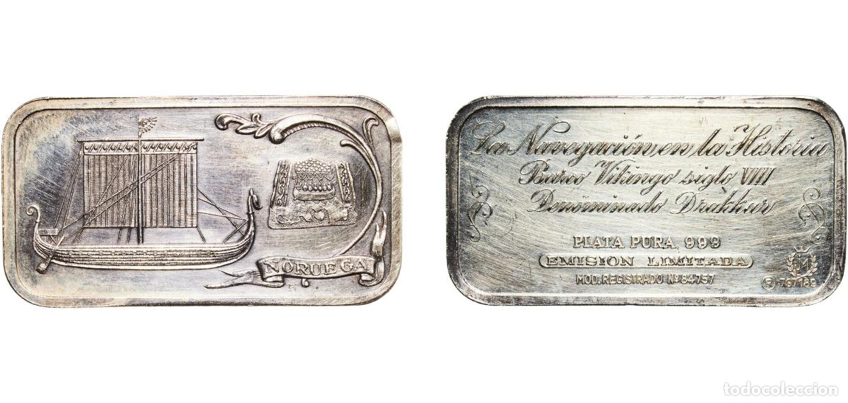 Monedas antiguas de Europa: Spain Kingdom ND Ingot - NORUEGA Silver (.999) 26.63g AU