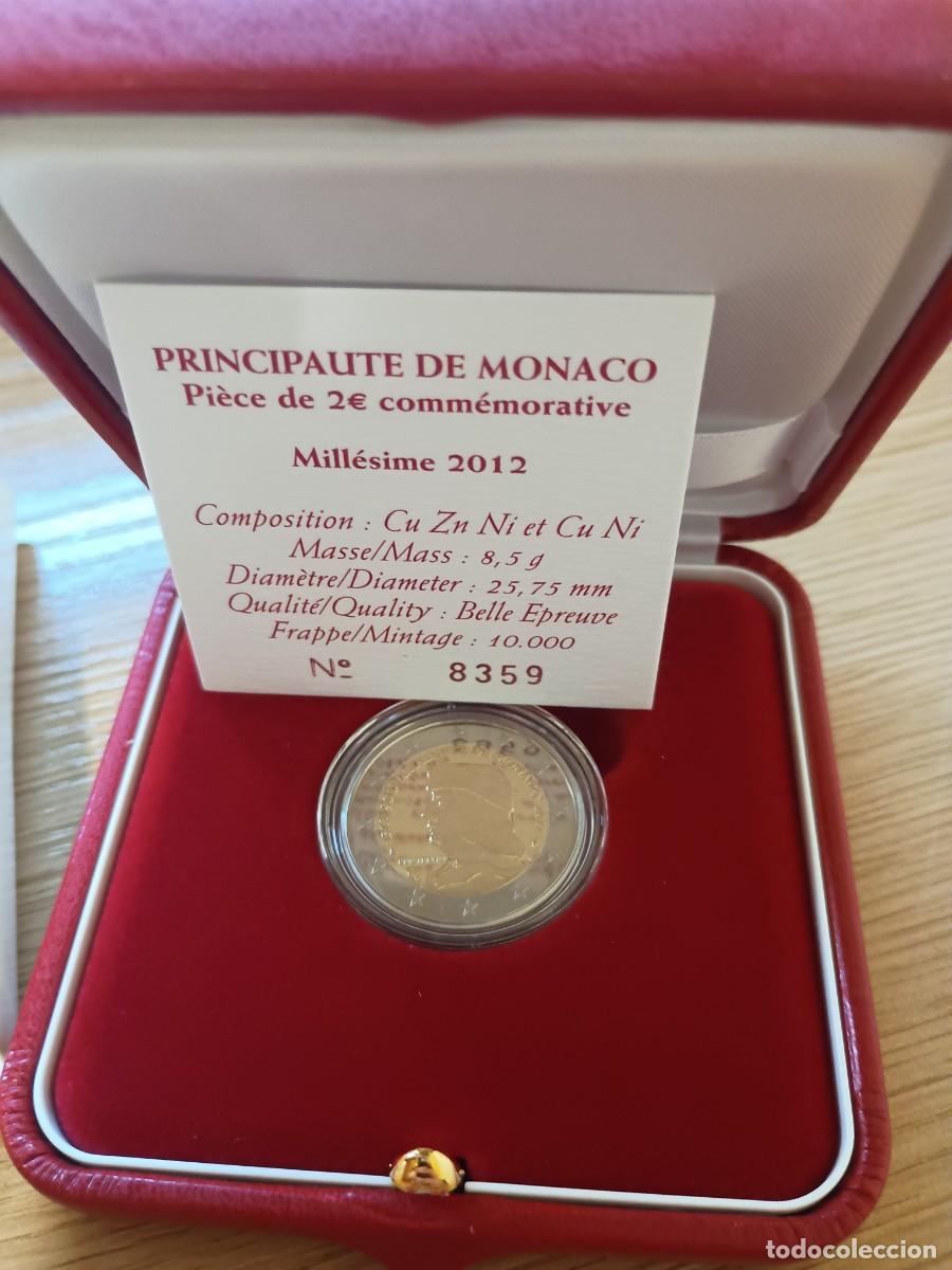 Monedas antiguas de Europa: M&oacute;naco 2 euros &euro; 2012 proof Aniversario de la Soberan&iacute;a - Lucien