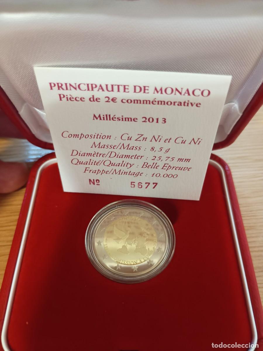 Monedas antiguas de Europa: M&oacute;naco 2 euros &euro; 2013 proof Aniversario Adhesi&oacute;n a la ONU