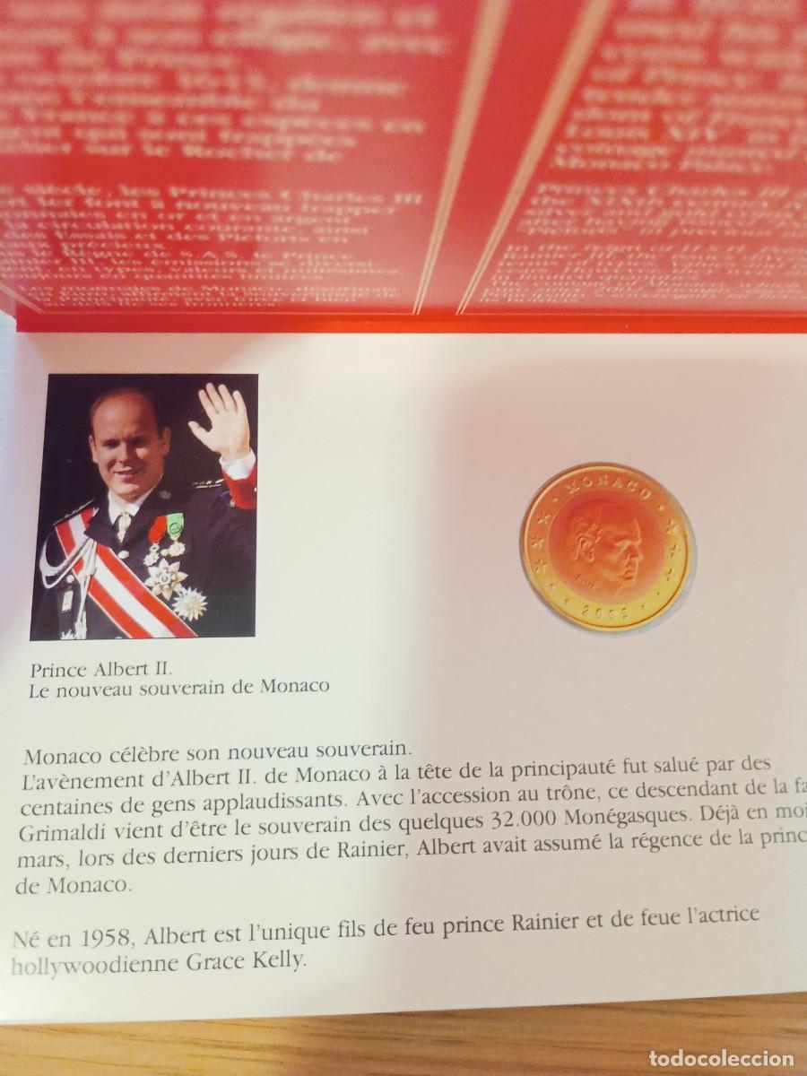 Monedas antiguas de Europa: M&oacute;naco 2 euros prueba a&ntilde;o 2005 Alberto II estuche