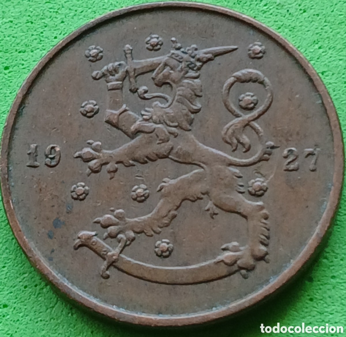 Monedas antiguas de Europa: Finlandia 10 pennia 1927 km#24 poco com&uacute;n