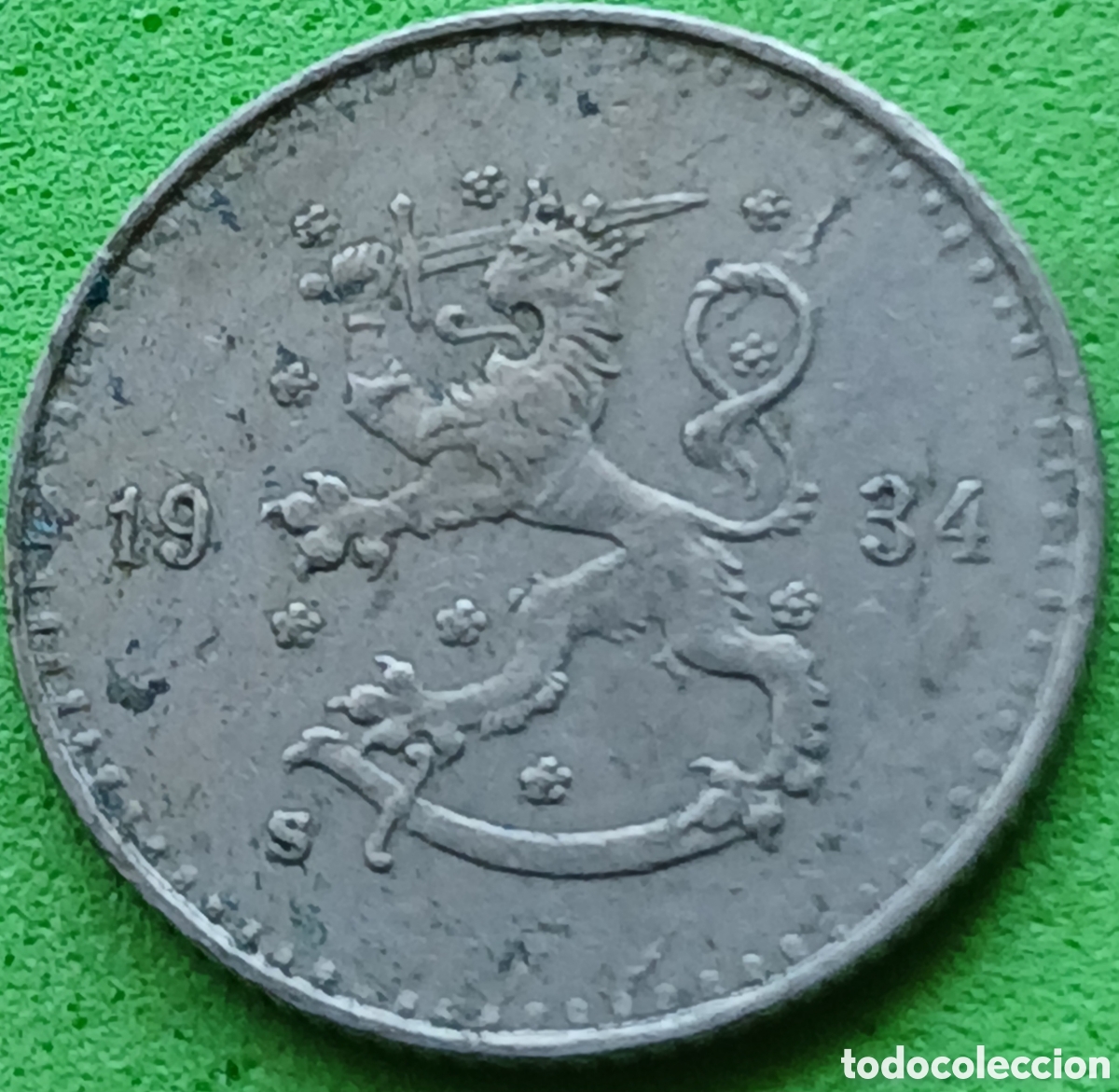 Monedas antiguas de Europa: Finlandia 25 pennia 1934 km#25 poco com&uacute;n