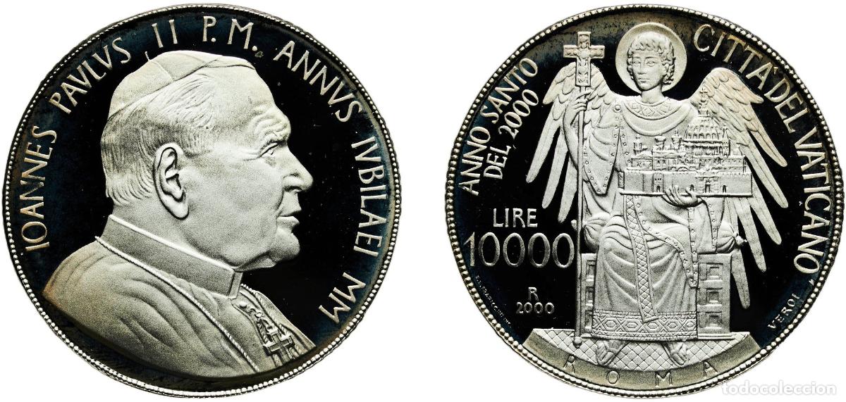 Monedas antiguas de Europa: Vatican City City State 2000 R 10 000 Lire - John Paul II (Rome) Silver (.835) Rome Mint (30000) 22