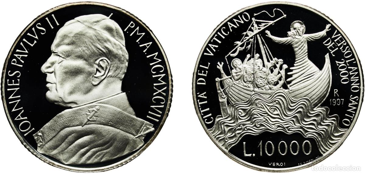 Monedas antiguas de Europa: Vatican City City State 1997 R 10 000 Lire - Ioannes Paulus II (Storm Quelled) Silver (.835) Rome M