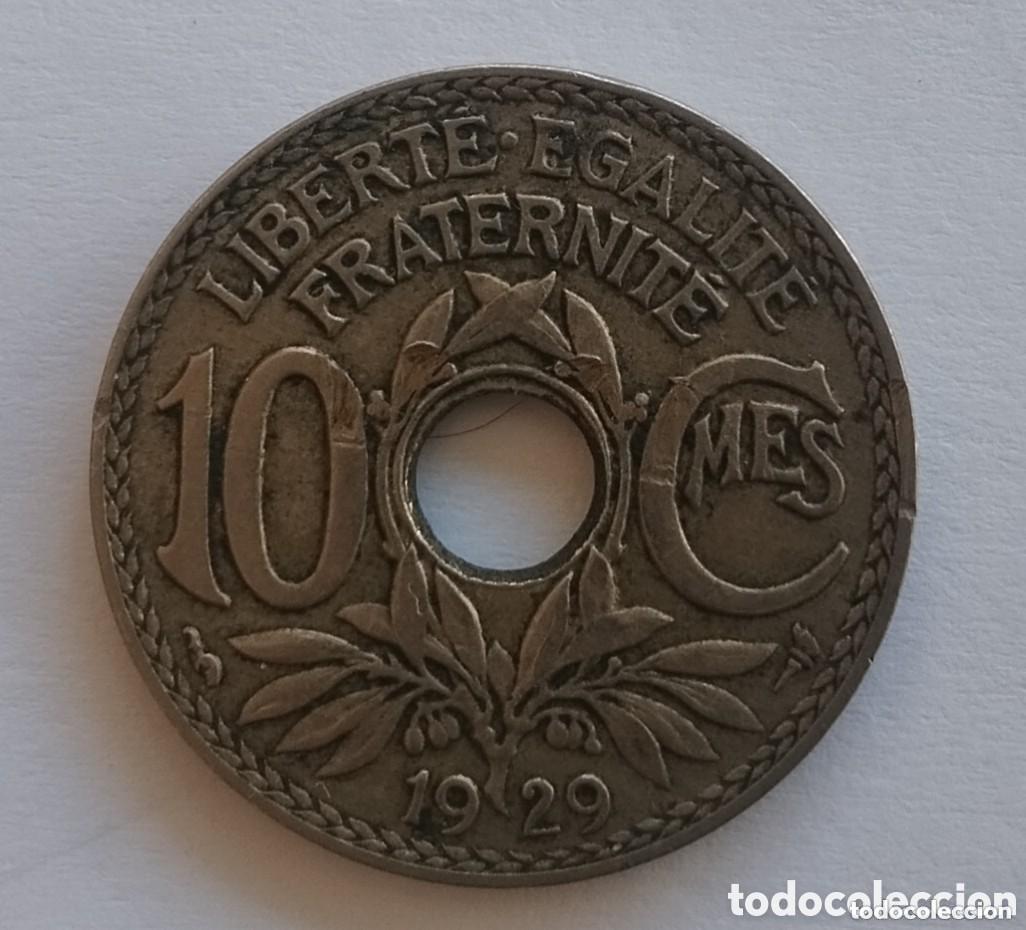 Monedas antiguas de Europa: MONEDA DE FRANCIA DE 10 C&Eacute;NTIMOS 1929 (FOTO)