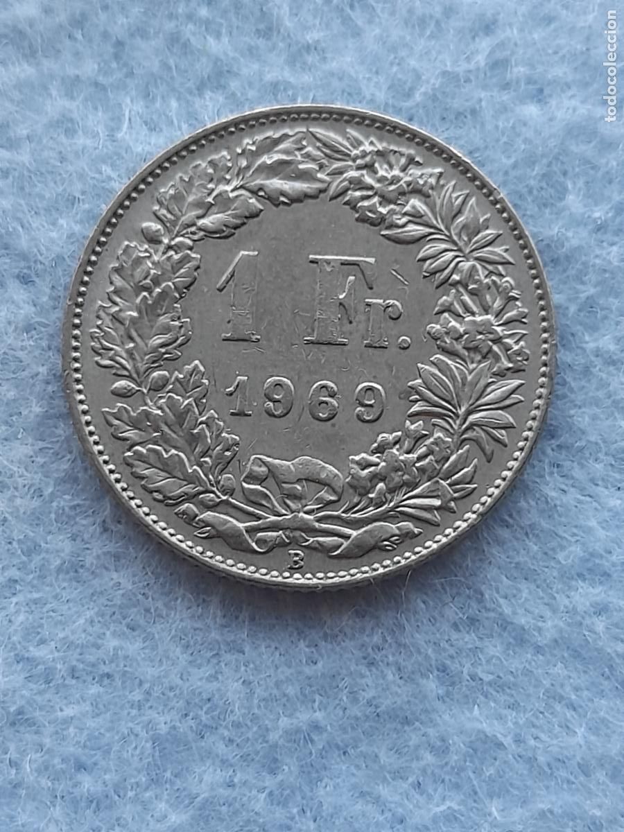 Monedas antiguas de Europa: Suiza. 1 Franco. A&ntilde;o 1969.