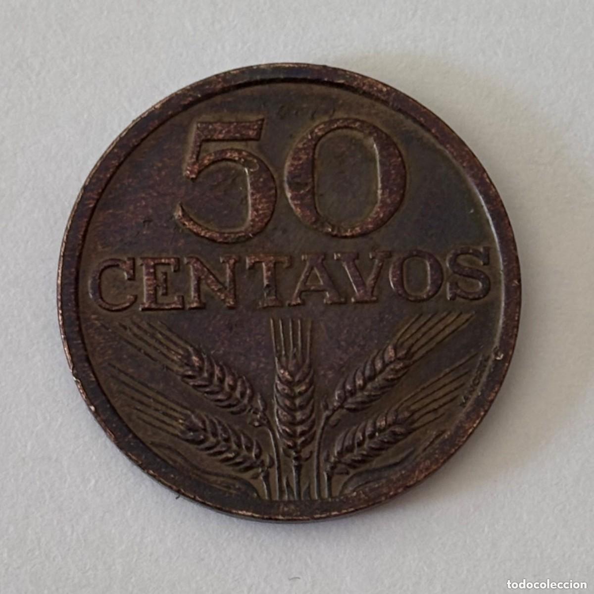 Monedas antiguas de Europa: MONEDA DE PORTUGAL 50 CENTAVOS 1972 (FOTO)