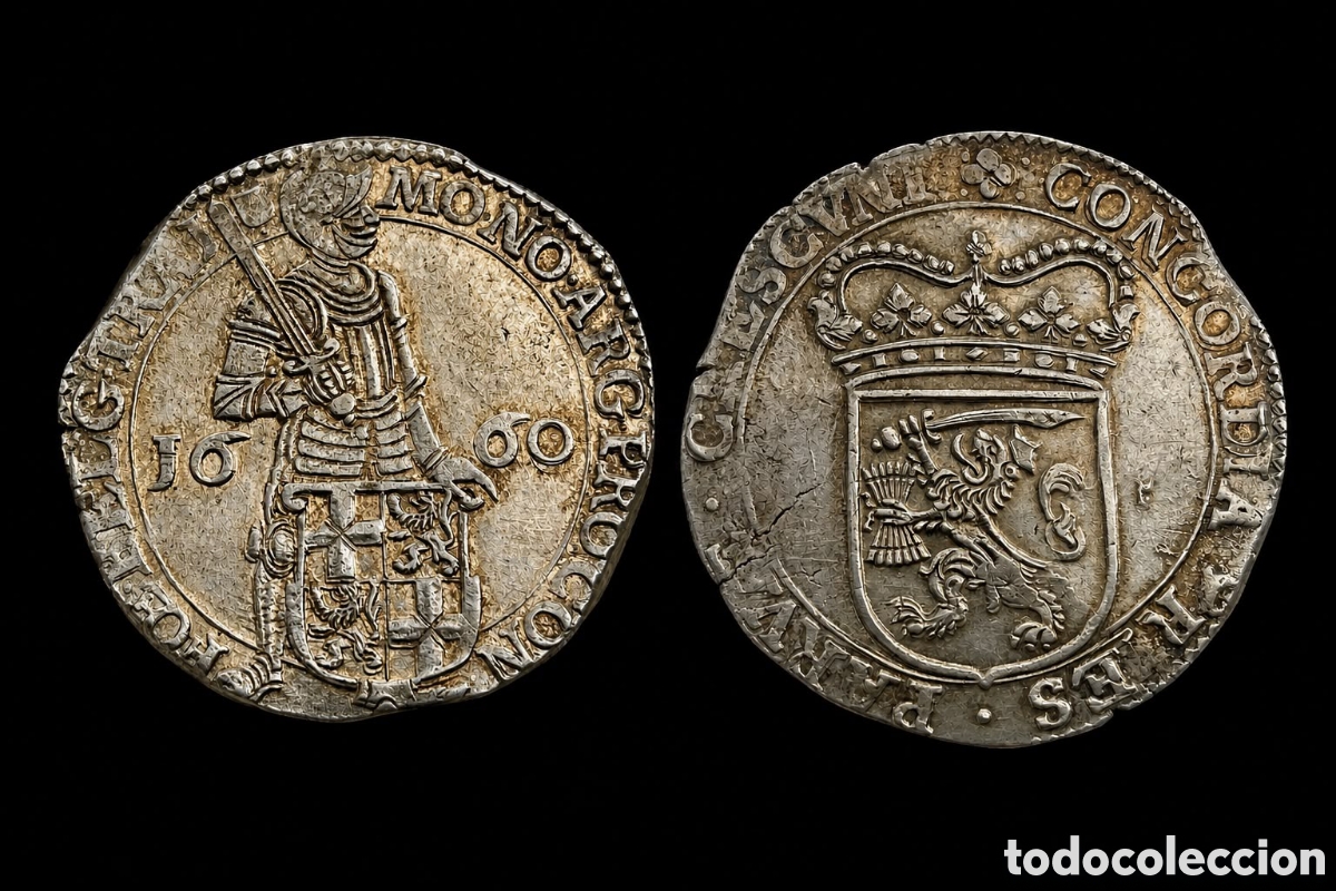 Monedas antiguas de Europa: Taler Holandes 1660 Provincia de Utrecht , SC, 27 gr.