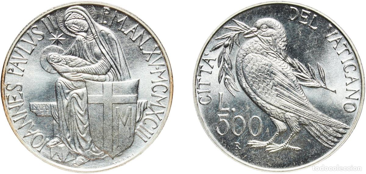 Monedas antiguas de Europa: Vatican City City State 1993 R 500 Lire - Ioannes Paulus II (Peace) Silver (.835) Rome Mint (30000)