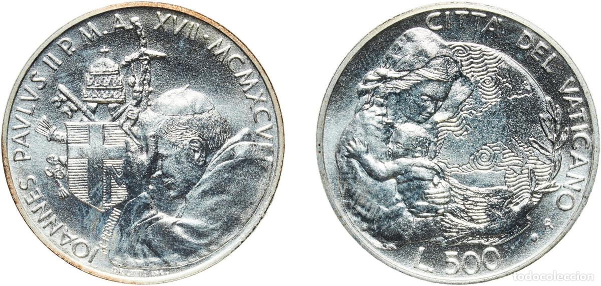 Monedas antiguas de Europa: Vatican City City State 1995 R 500 Lire - Ioannes Paulus II (International Woman Year) Silver (.835