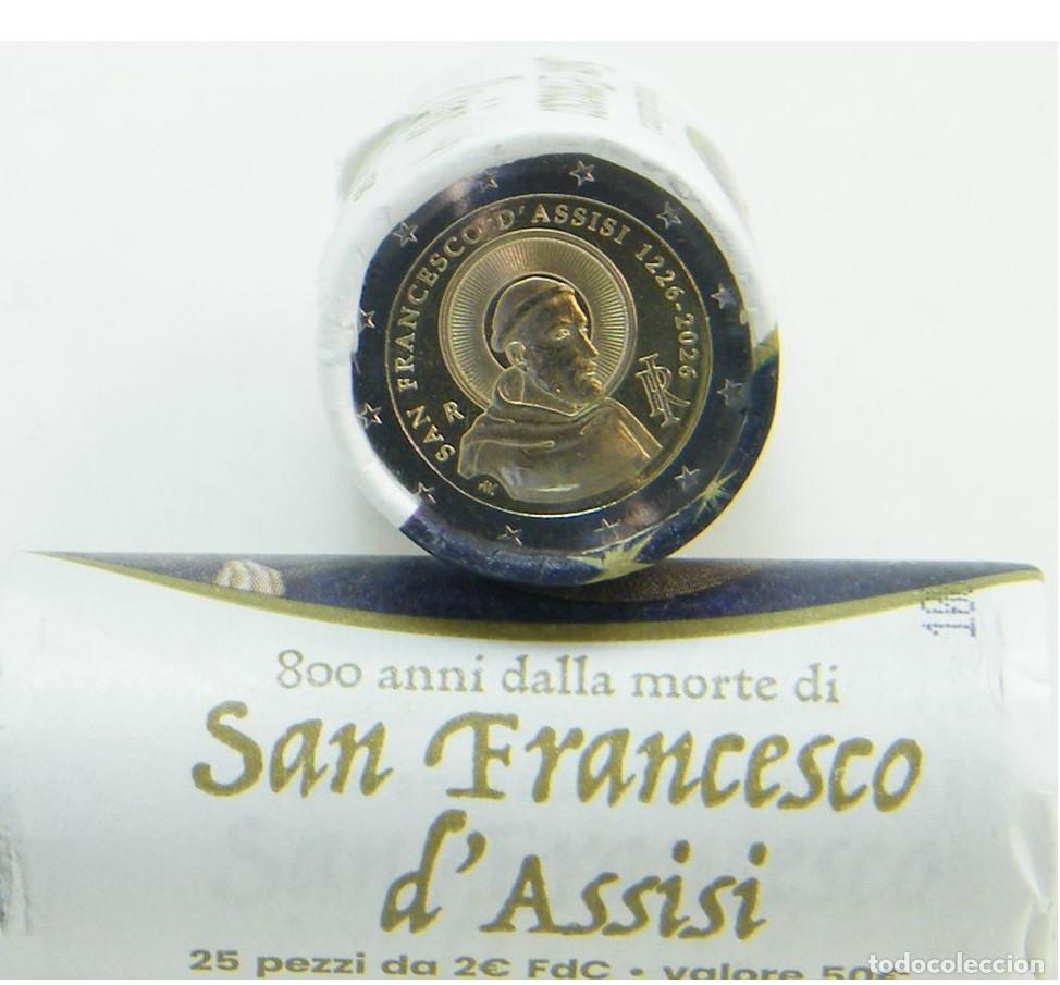 Monedas antiguas de Europa: Cartucho original 2 euros ITALIA 2026 SAN FRANCISCO DE ASIS