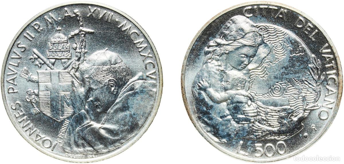Monedas antiguas de Europa: Vatican City City State 1995 R 500 Lire - Ioannes Paulus II (International Woman Year) Silver (.835