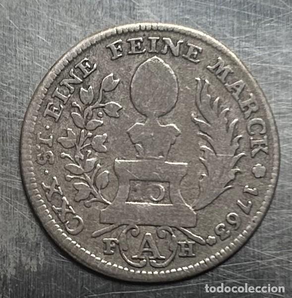 Monedas antiguas de Europa: 10 KREUZER 1763 AUGSBURGO
