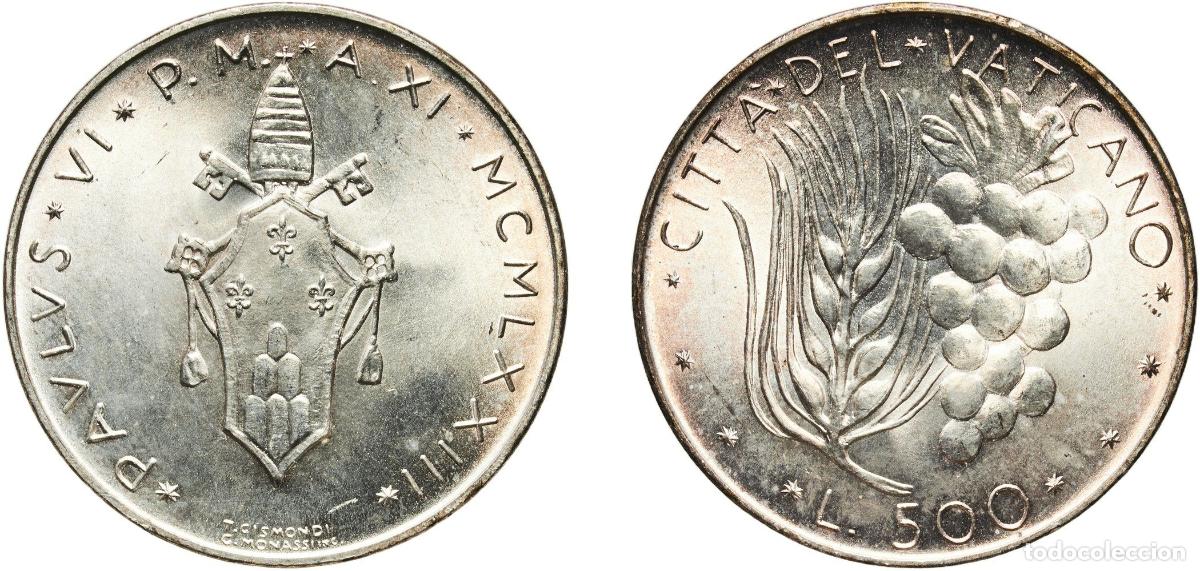 Monedas antiguas de Europa: Vatican City City State 1973 500 Lire - Pavlvs VI Silver (.835) (145000) 11g BU KM 123 Sch&ouml;n 126 B