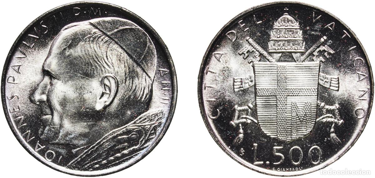 Monedas antiguas de Europa: Vatican City City State 1980 IPZS 500 Lire - Ioannes Pavlvs II Silver (.835) Rome Mint (156000) 11g