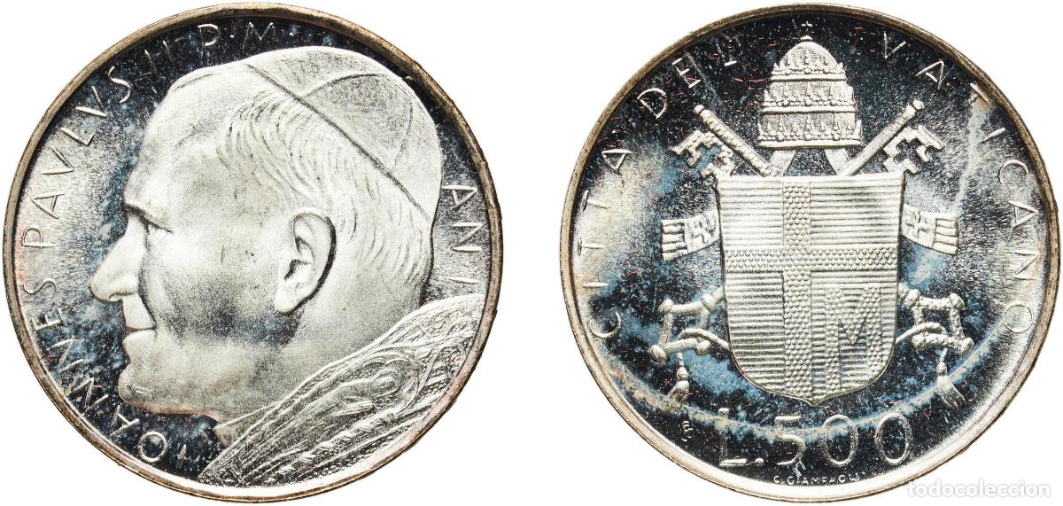 Monedas antiguas de Europa: Vatican City City State 1979 IPZS 500 Lire - Ioannes Pavlvs II Silver (.835) Rome Mint (170000) 11g