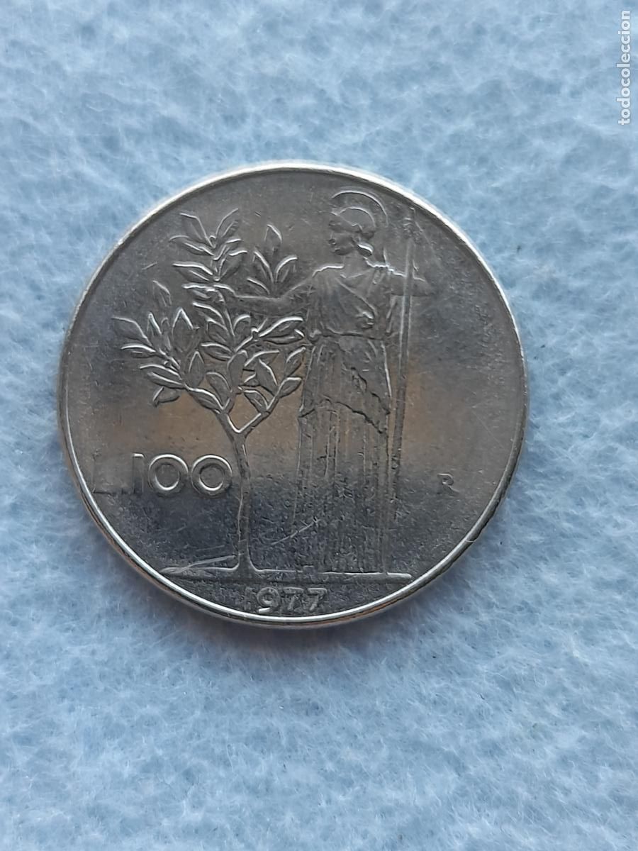 Monnaies anciennes de Europe: Italia. 100 Liras. A&ntilde;o 1977.