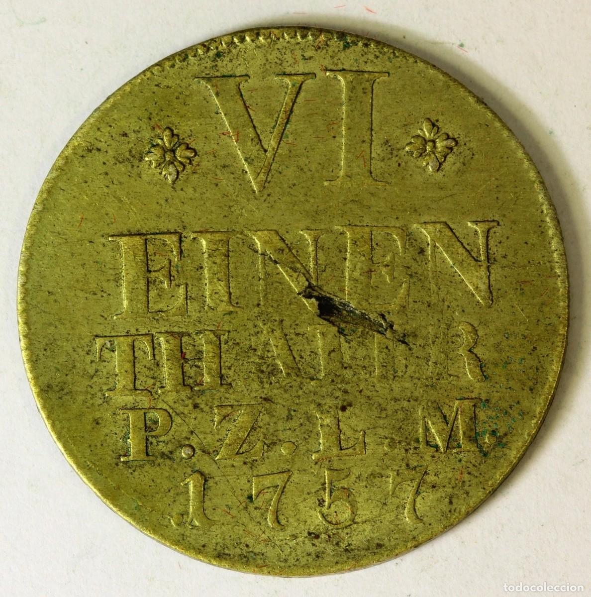Monedas antiguas de Europa: 1/6 DE THALER 1757 PALATINADO-BIRKENFELD-ZWEIBRUCKEN