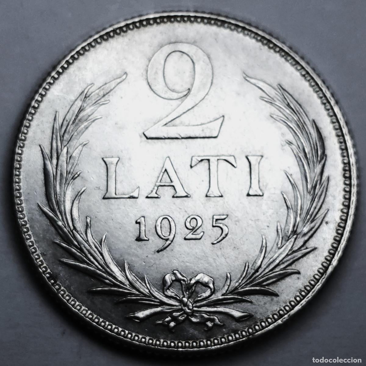Monedas antiguas de Europa: MONEDA DE PLATA LETONIA 2 LATI 1925 - Foto 2
