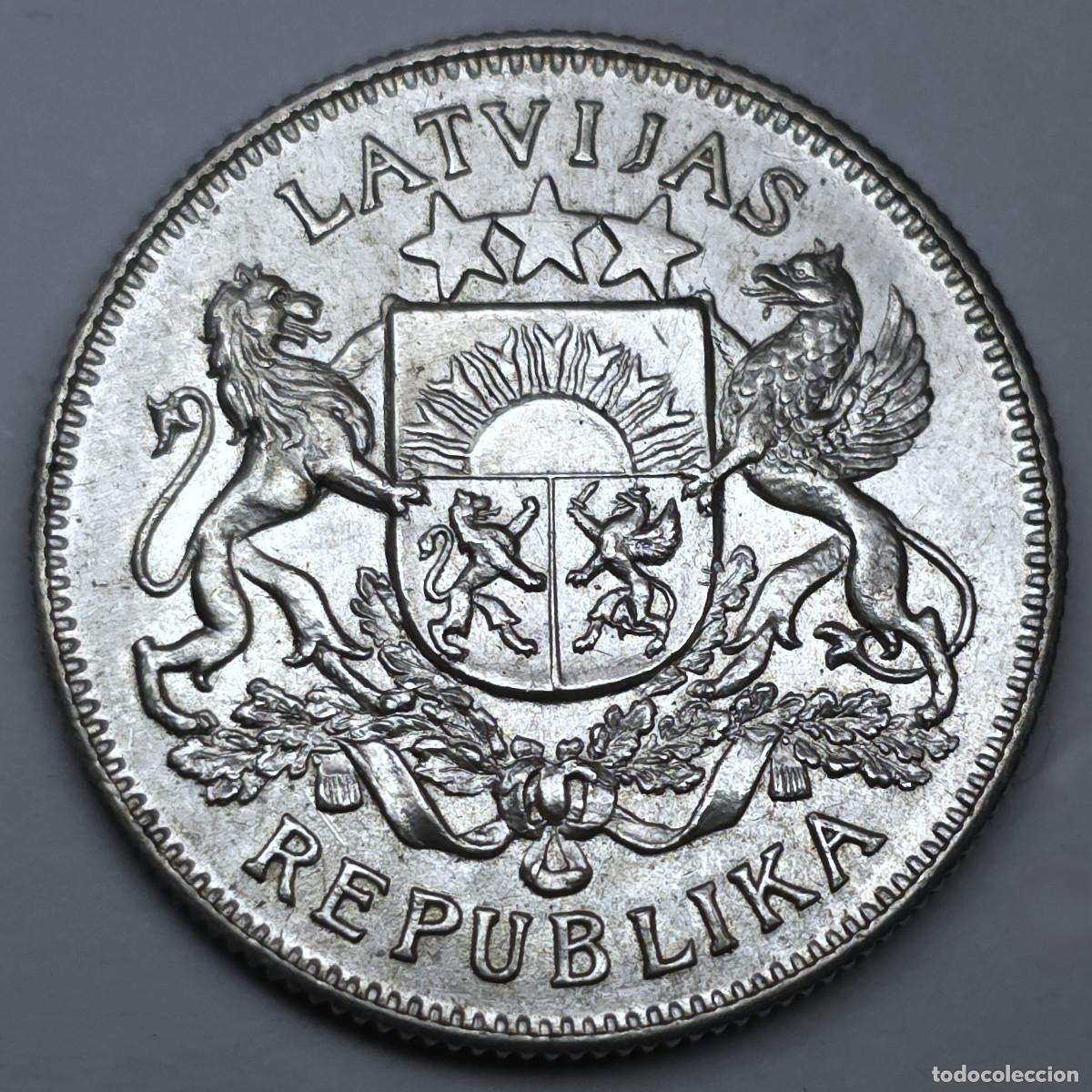 Monedas antiguas de Europa: MONEDA DE PLATA LETONIA 2 LATI 1925 - Foto 1
