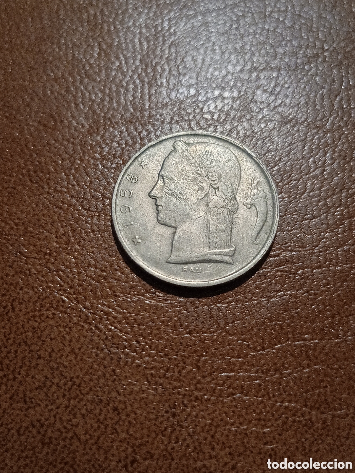 Monedas antiguas de Europa: 5 FRANCOS 1958 - B&Eacute;LGICA