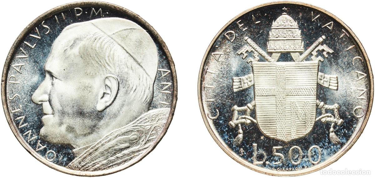 Monedas antiguas de Europa: Vatican City City State 1979 IPZS 500 Lire - Ioannes Pavlvs II Silver (.835) Rome Mint (170000) 11.