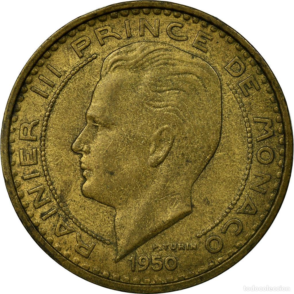 Monedas antiguas de Europa: [#684818] Moneda, M&oacute;naco, Rainier III, 50 Francs, Cinquante, 1950, BC+, Aluminio -