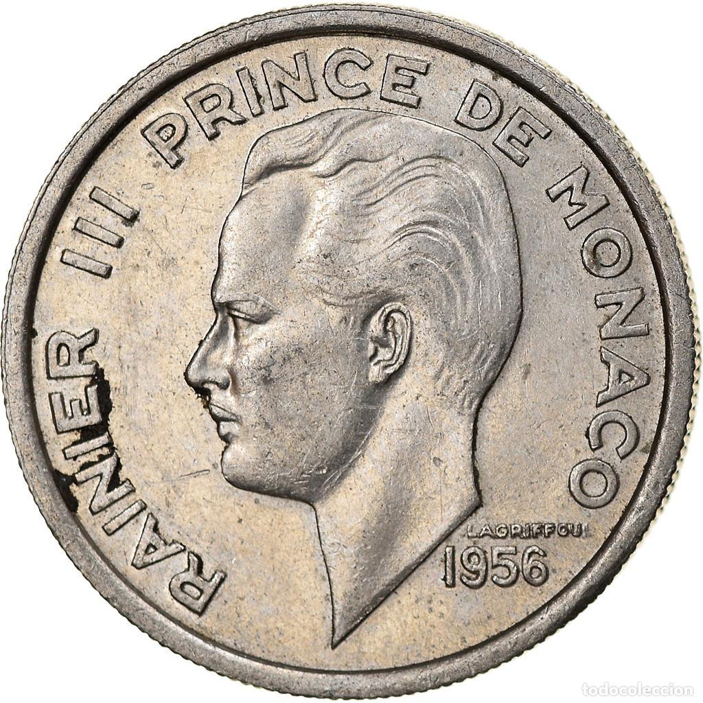 Monedas antiguas de Europa: [#825635] Moneda, M&oacute;naco, Rainier III, 100 Francs, Cent, 1956, MBC, Cobre - n&iacute;quel