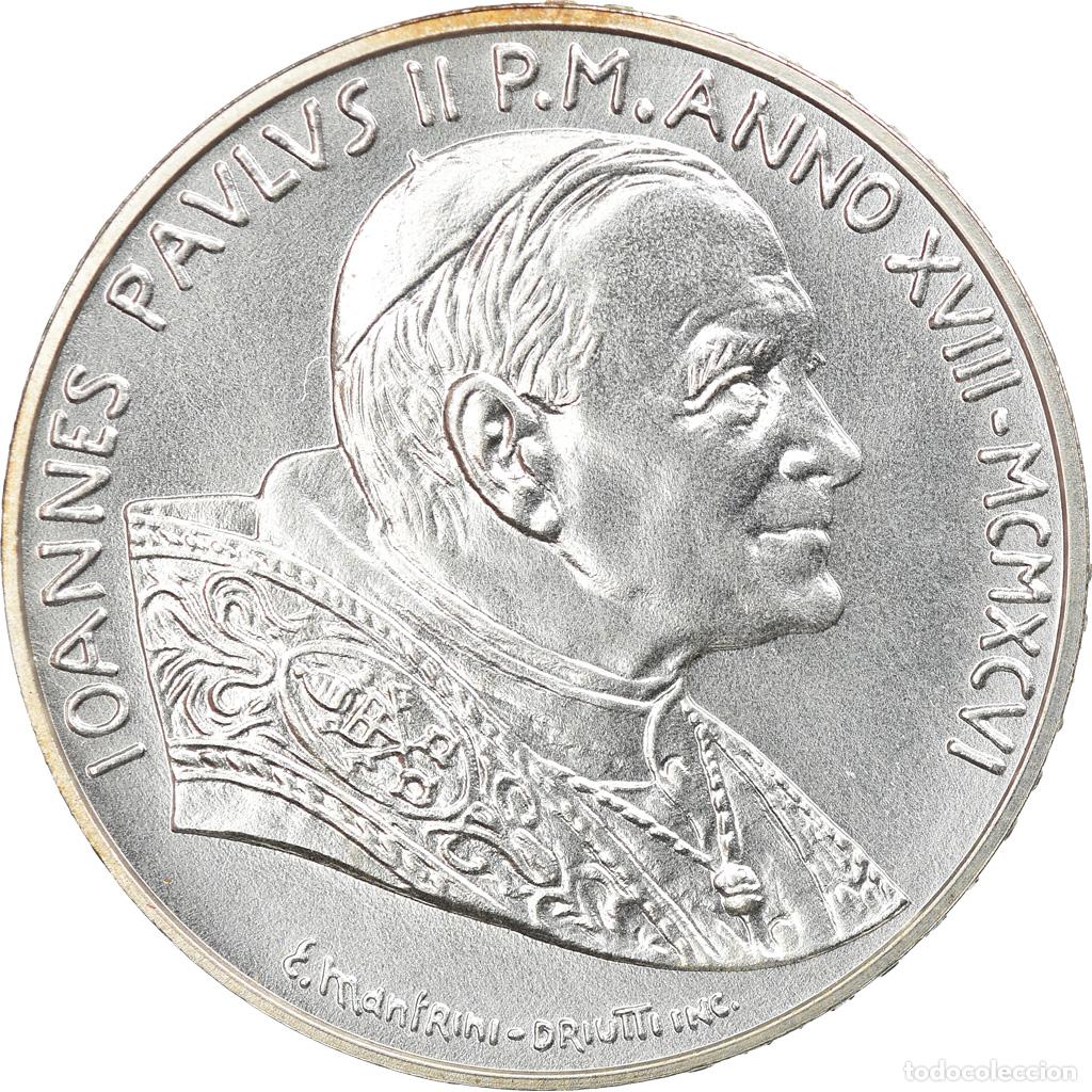 Monedas antiguas de Europa: [#915243] Moneda, CIUDAD DEL VATICANO, John Paul II, 500 Lire, 1996, Roma, FDC, Plata