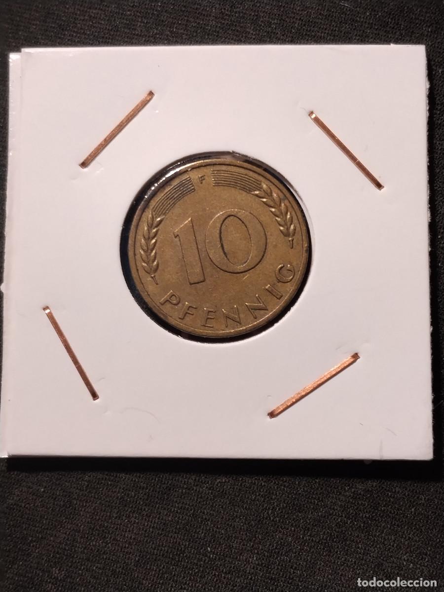 Old Coins of Europe: Moneda Alemania &ndash; 10 Pfennig 1950 F &ndash; RFA